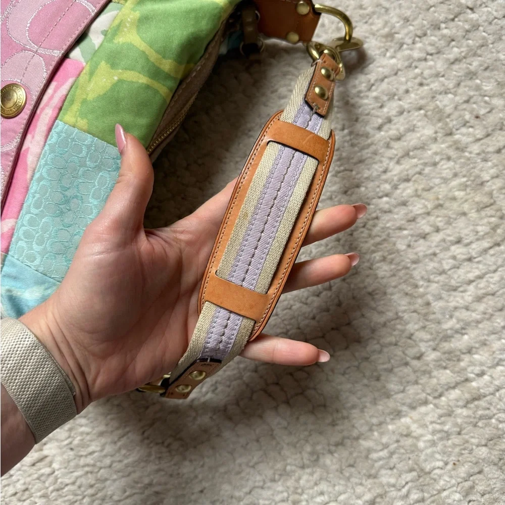 COACH Pastel Patchwork Hobo Purse Y2K - Picture 7 of 10